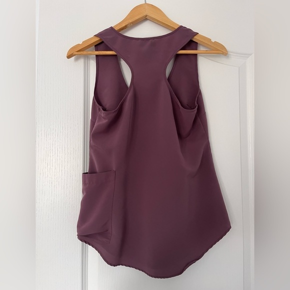 Central Park West Racerback Tank Blouse, size XS, purple - Picture 2 of 4
